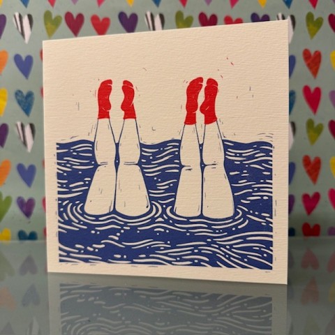 Blank card - Handstands in the Sea
